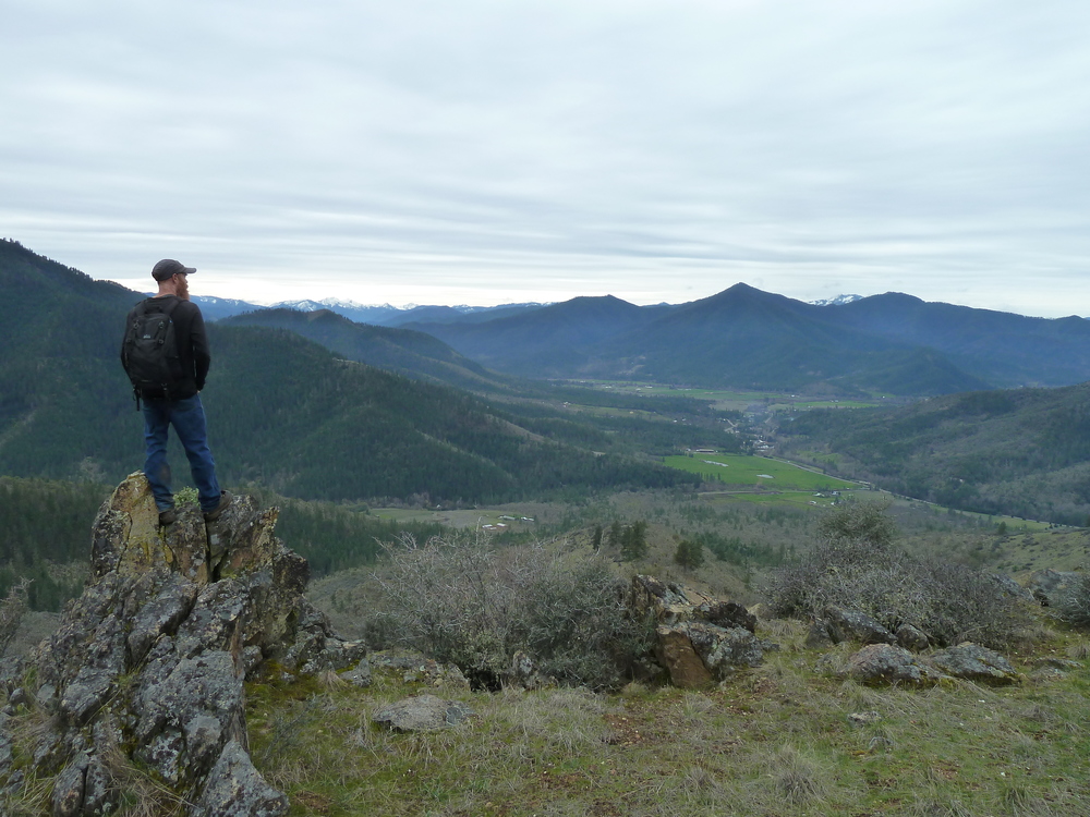 A view from the proposed East Applegate Ridge Trail looking southwest towards Ruch, Oregon. 