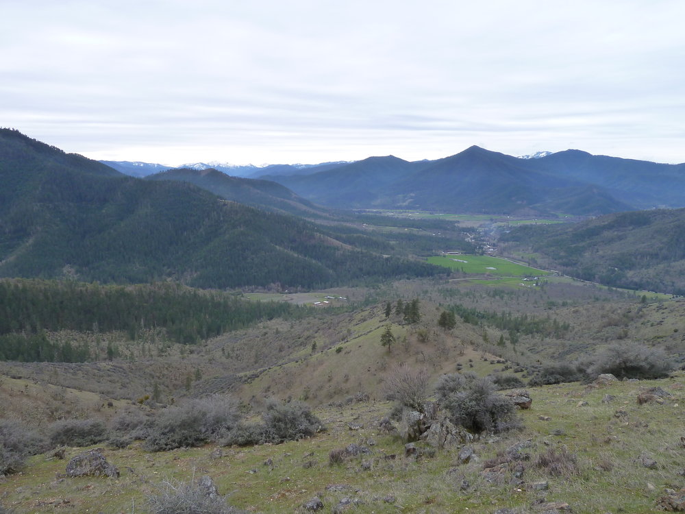 A view from the East Applegate Ridge Trail into the town of Ruch and the beautiful Applegate Valley.